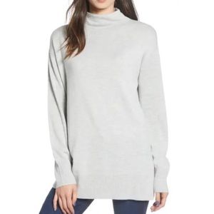 Chelsea28 Funnel Neck Split Hem Oversized Sweater